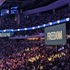 The DNC convention with large freedom posters